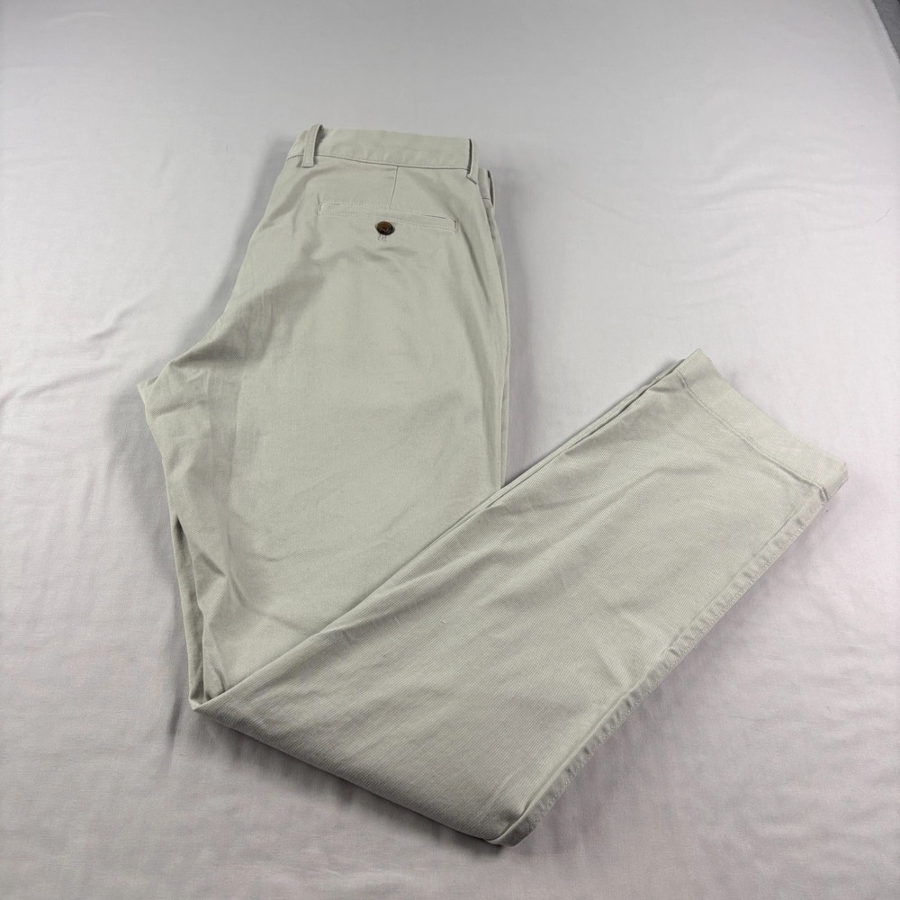 J Crew Pants Mens 36x34 (Fits 34x34) Beige Chino Athletic Slim Fit Preppy NEW - Picture 12 of 13